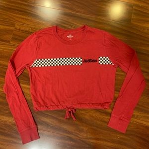 Hollister cropped red tee